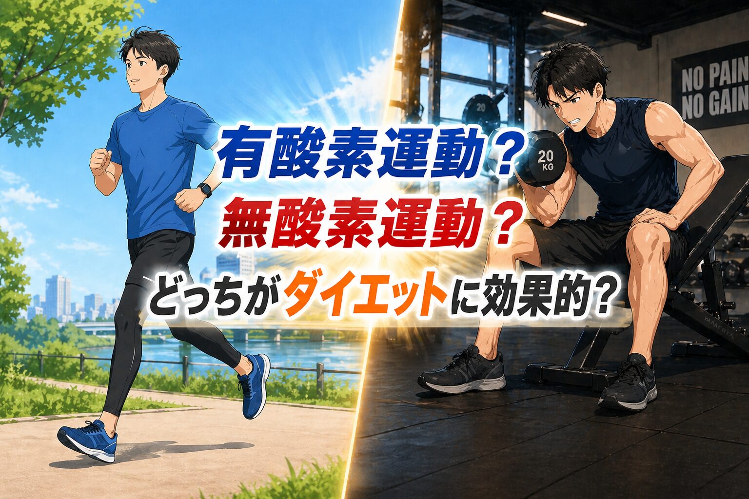 有酸素運動　無酸素運動　ダイエット　効果的