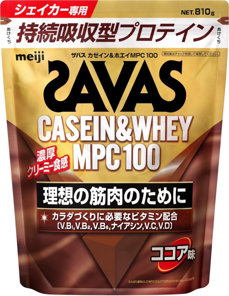 ザバス カゼイン＆ホエイ MPC100　ココア風味